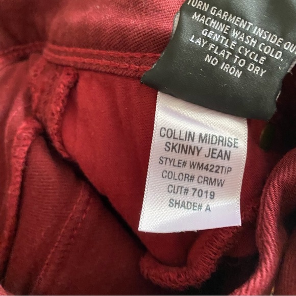 Hudson Jeans Deep Red Denim size 24 - Picture 7 of 7